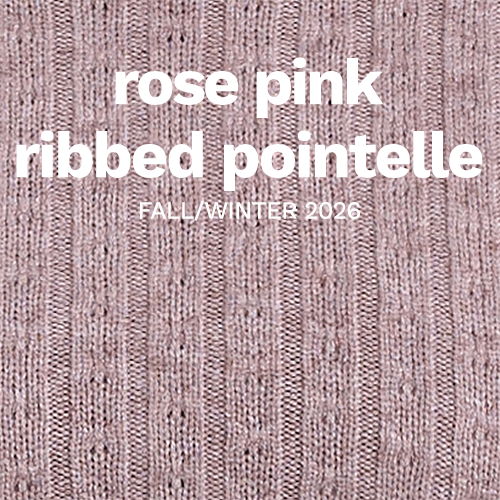 Miik's rose pink ribbed pointelle fabric swatch