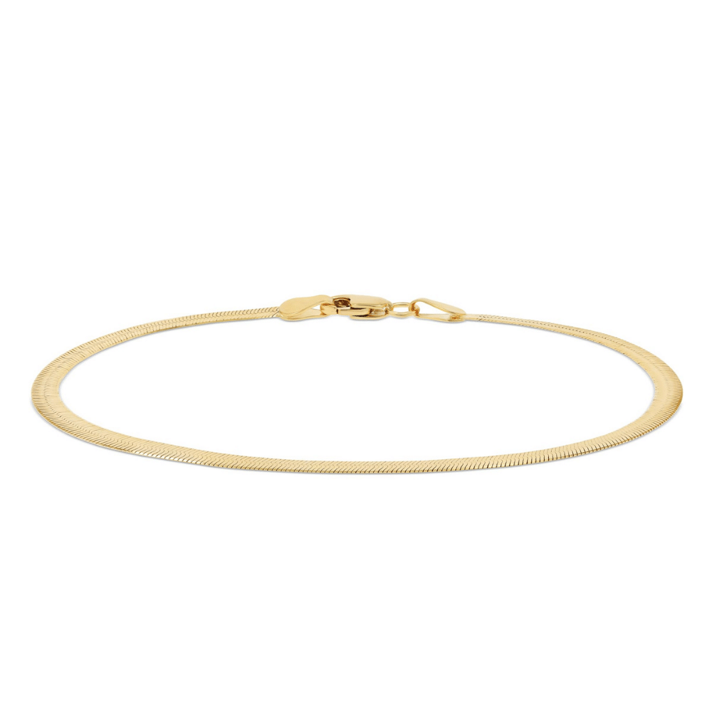 Stylish herringbone gold bracelet