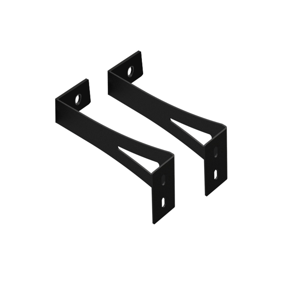 Black metal 7.9-inch extension bracket for GL LED W38A LED Wall Washer Light, designed to extend the fixture away from the wall for flexible mounting and lighting positioning.