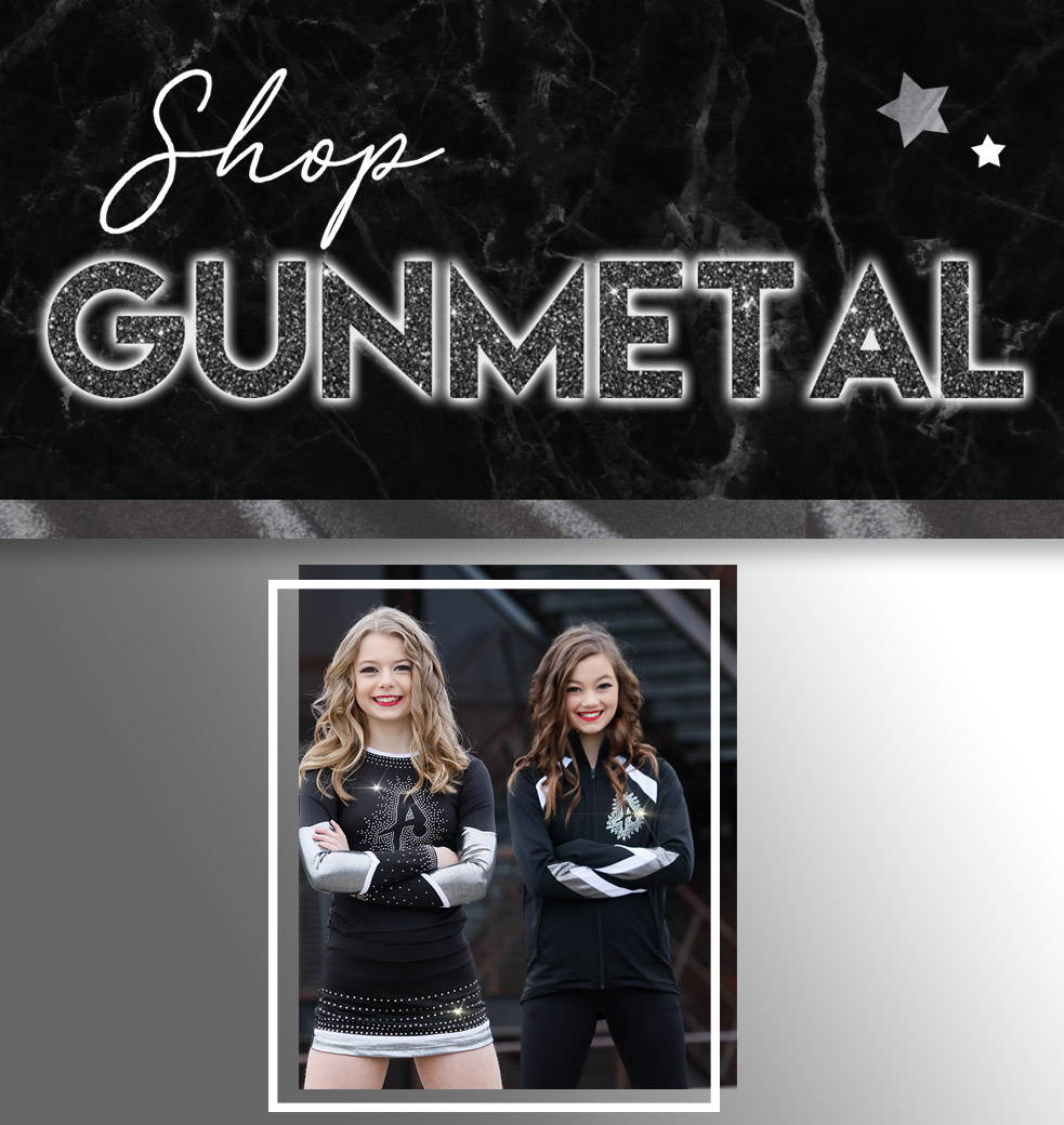 shop gunmetal cheer dance uniforms silver dark grey