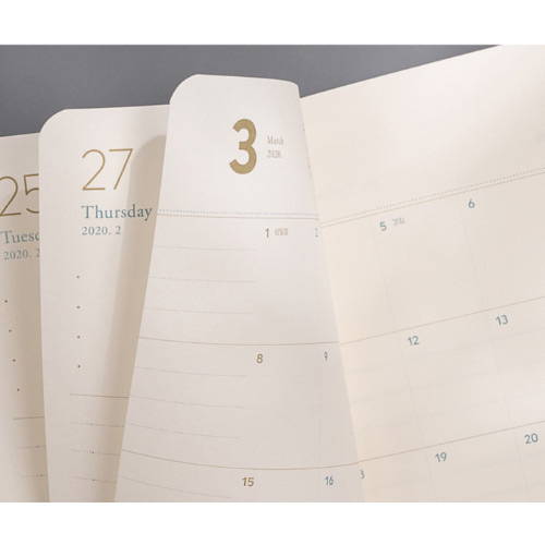 80gsm paper - 2020 Notable memory long dated daily planner diary