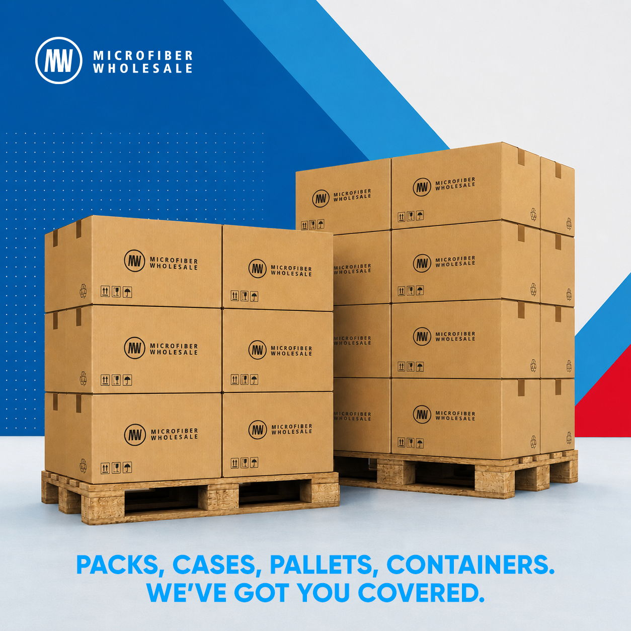 Packs, cases, pallets, containers; we've got you covered.