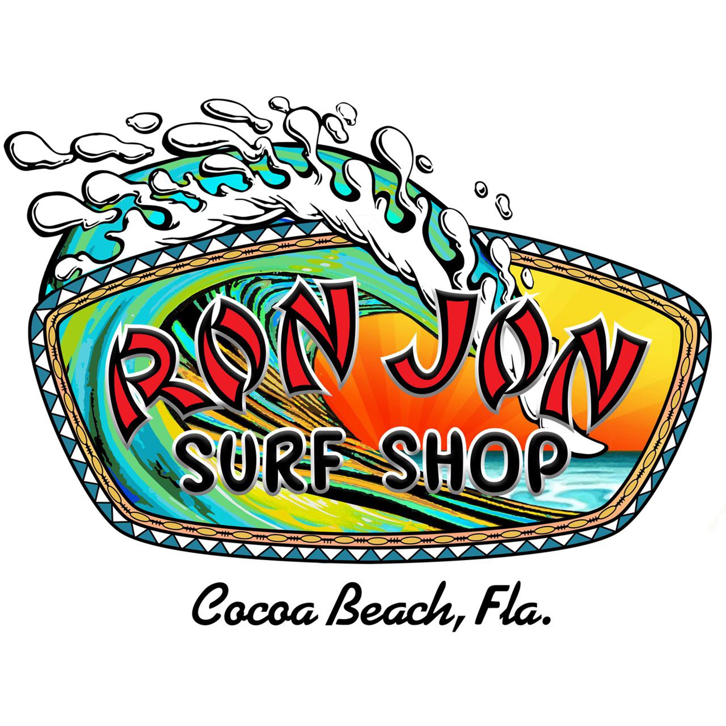 ron jon wave design for cocoa beach surf shop