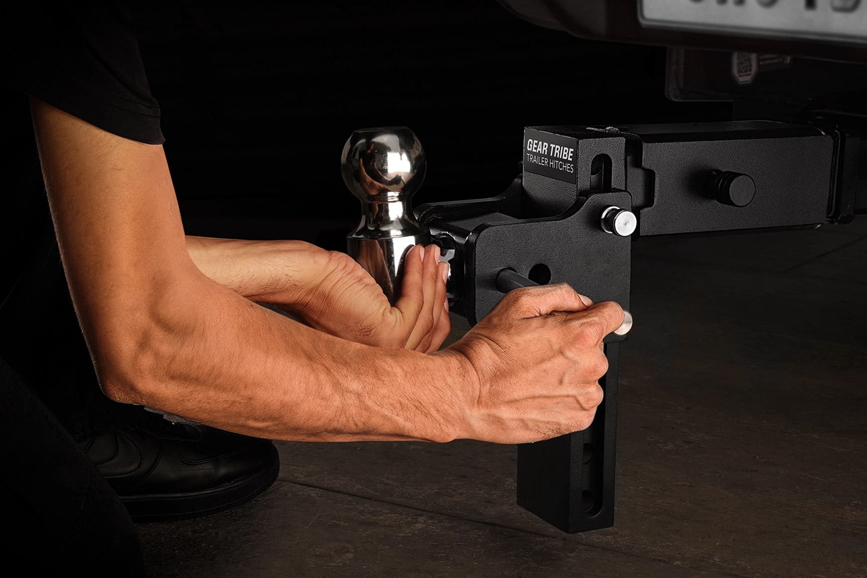 Geartribe Towmaster Trailer Hitch Ball Mount Fits 2” Receiver, 5” Drop