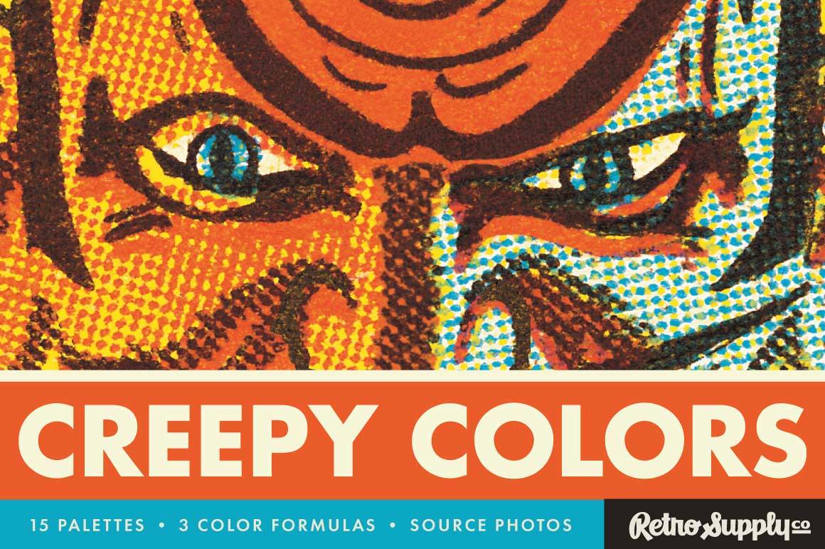 Creepy colors horror themed color palettes by RetroSupply Co.