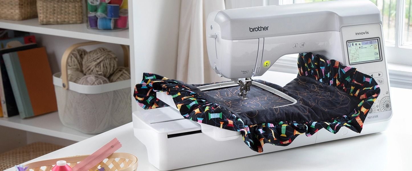 Brother NS1250E Embroidery Machine Trims Jump Stitches