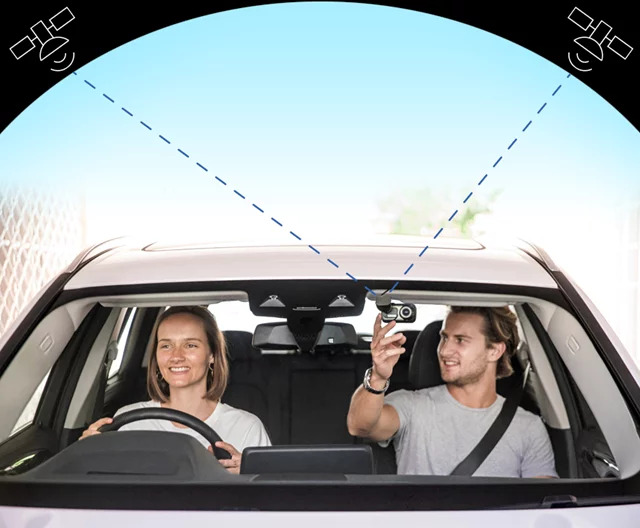 Combined satellite connection