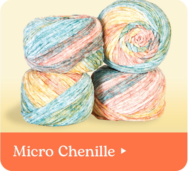 Colorful yarn balls stacked together, labeled 