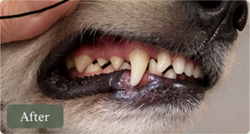 After ultrasonic dental care illustrative image