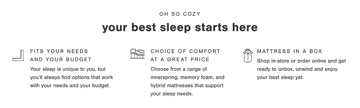 oh so cozy your best sleep starts here