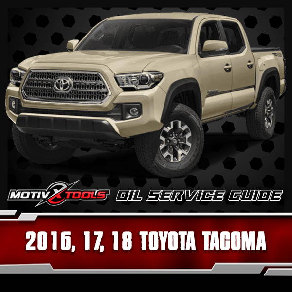 Late Model Toyota Tacoma 3.5L V6 Oil Service Guide