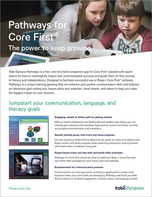 Pathways for Core First brochure cover