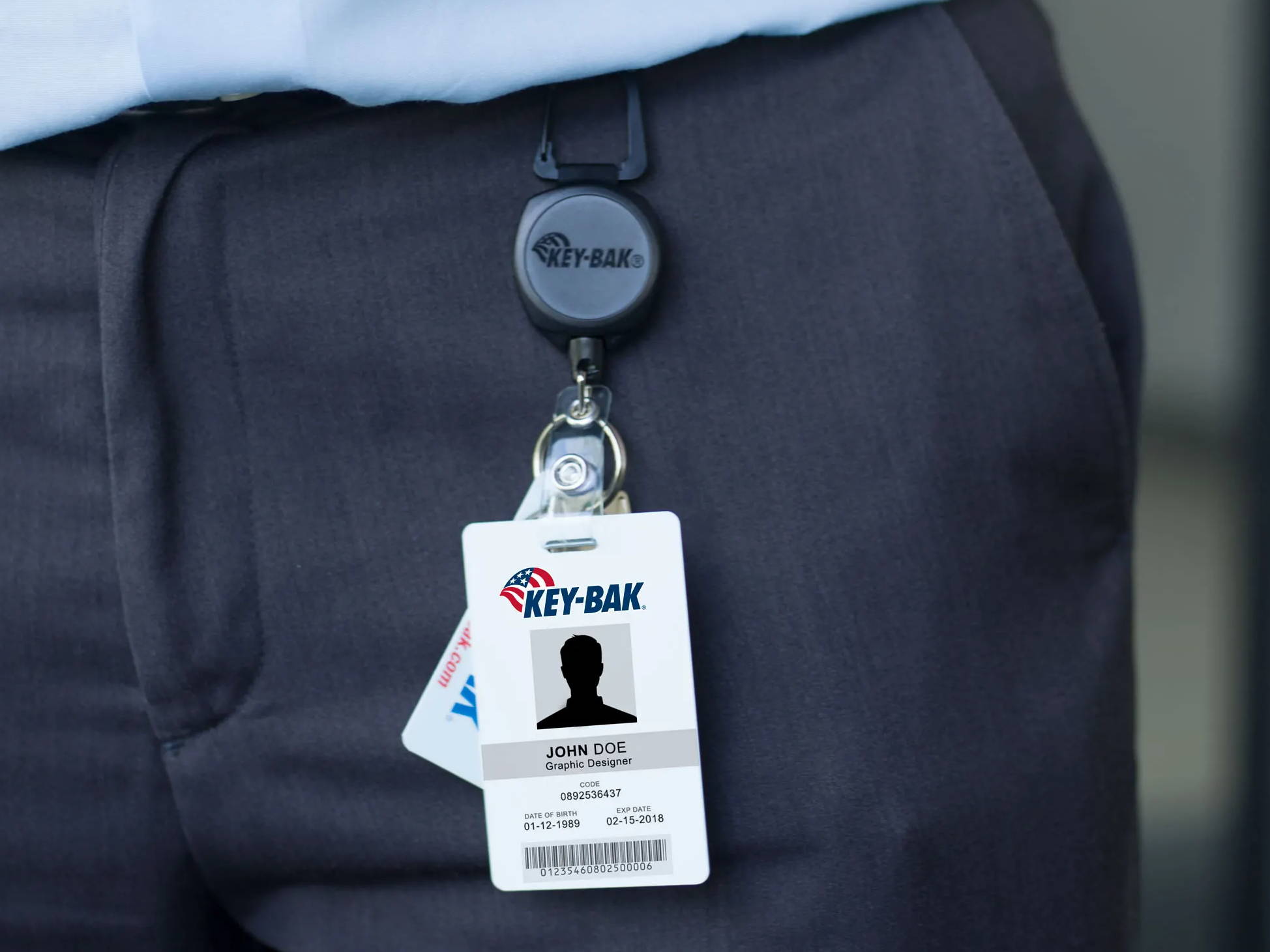 KEY-BAK Retractable ID Badge Holders & Heavy Duty Key Chains