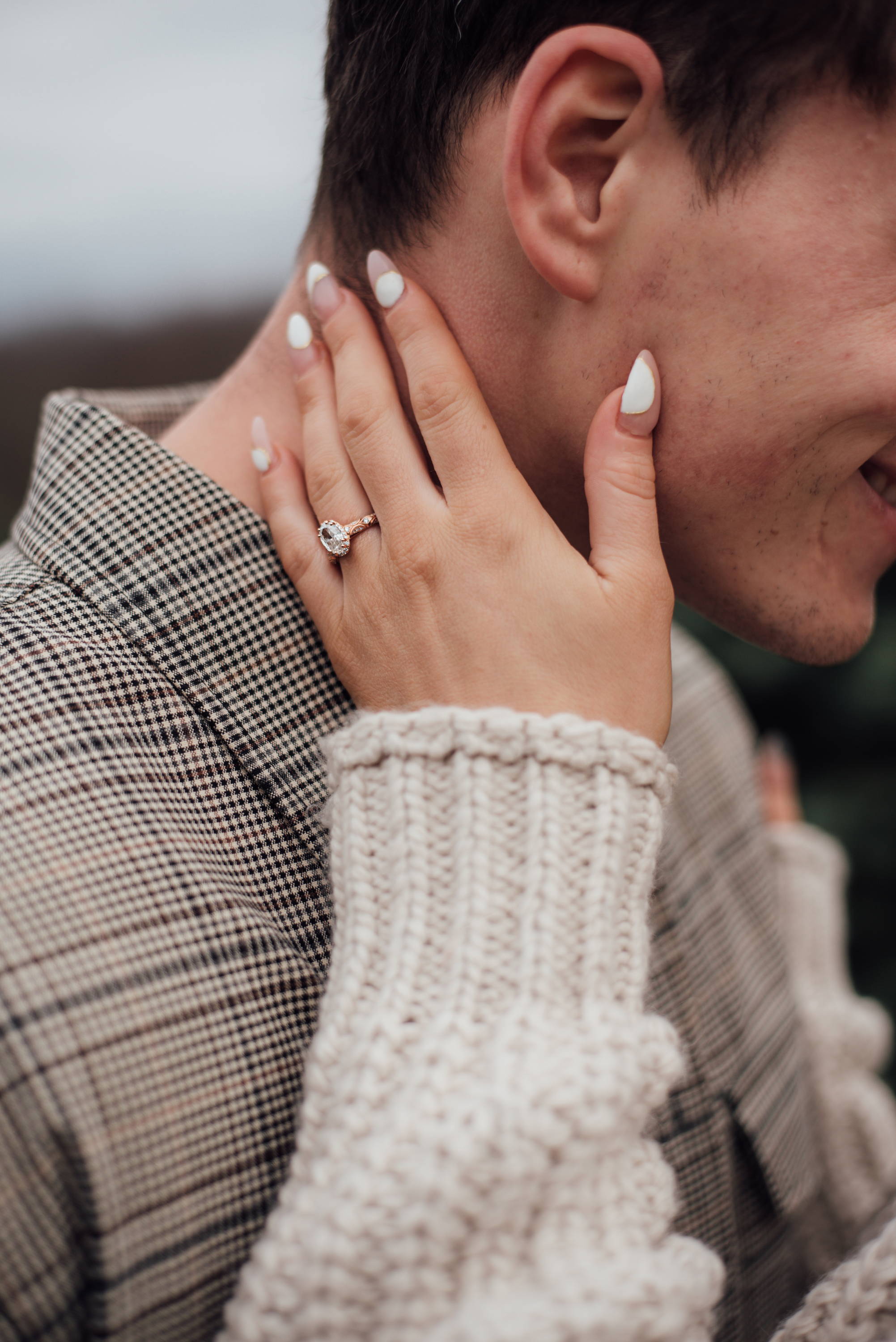 Close Up of Kelsey's Engagement Ring from Henne Jewelers