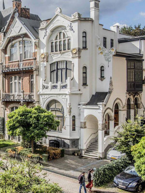 Stunning Art Deco houses on Cogels-Osylei street in Antwerp.