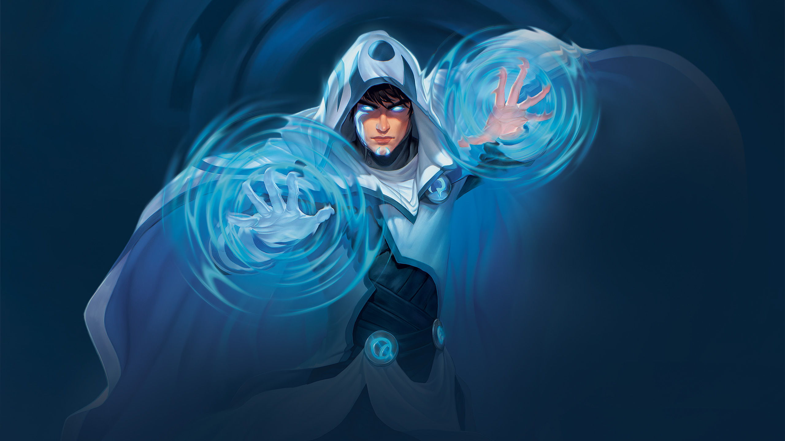 MTG Reality Fracture Card List - Character casting blue energy spells in a mystical environment.