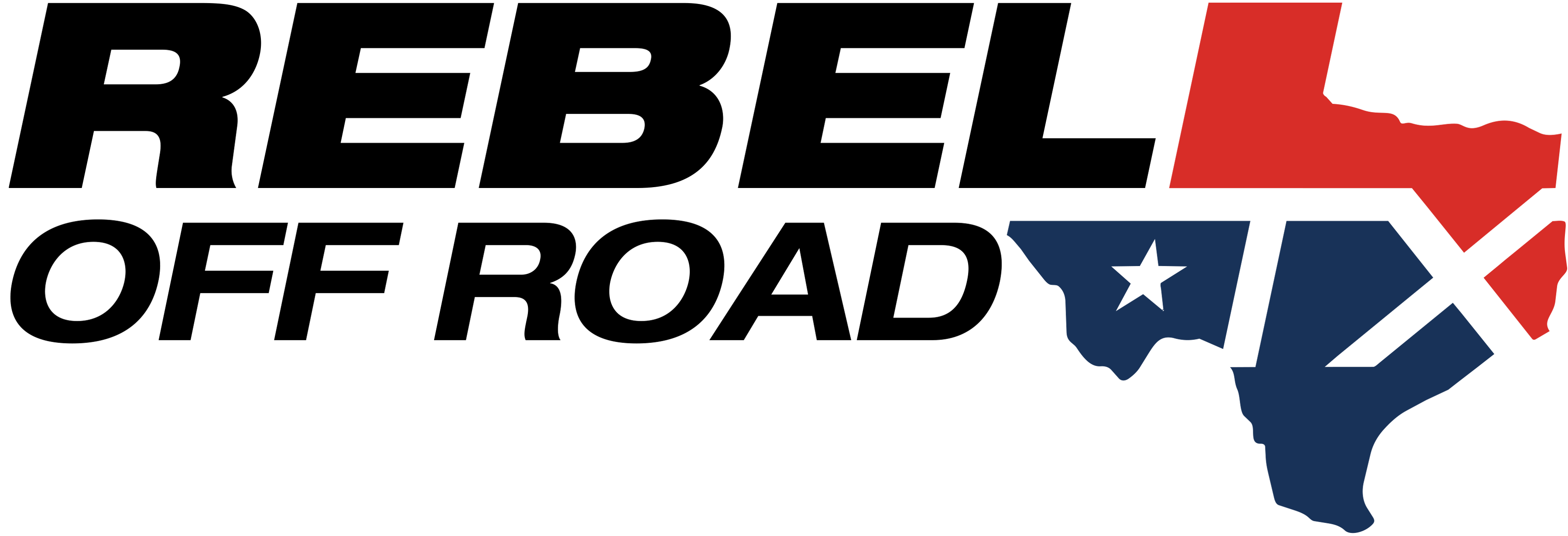 Logo featuring a stylized Texas shape in red and blue.