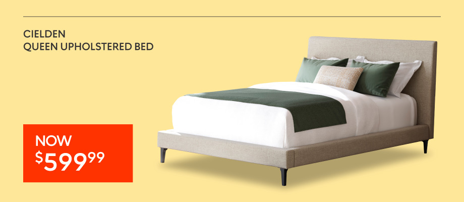 Cielden Queen Upholstered Bed now $599.99