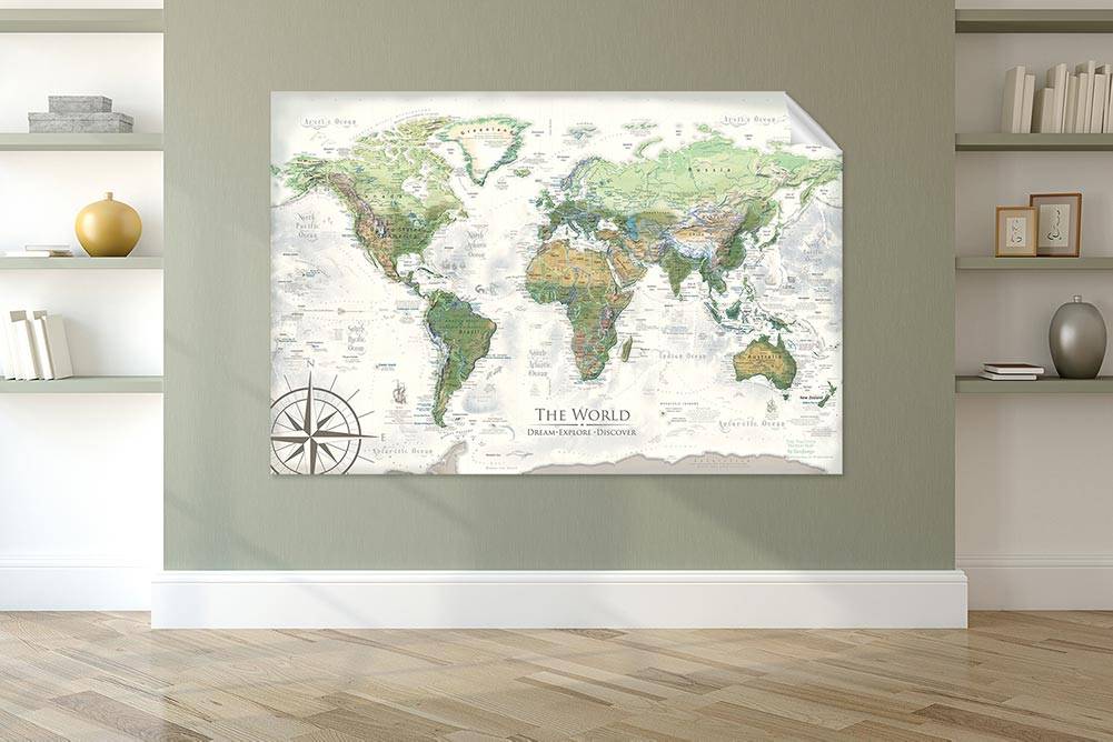 Art Oyster Map of Middle East 32 x 40 Peel & Stick Removable Wall Decal 