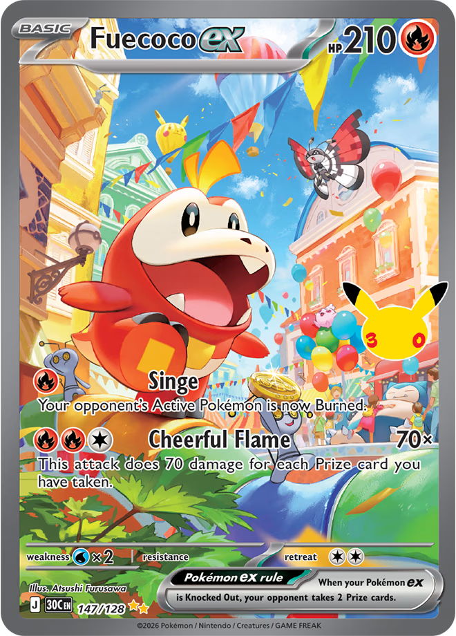 The Illustratoin Rare Fuecoco ex from 30th Celebration.