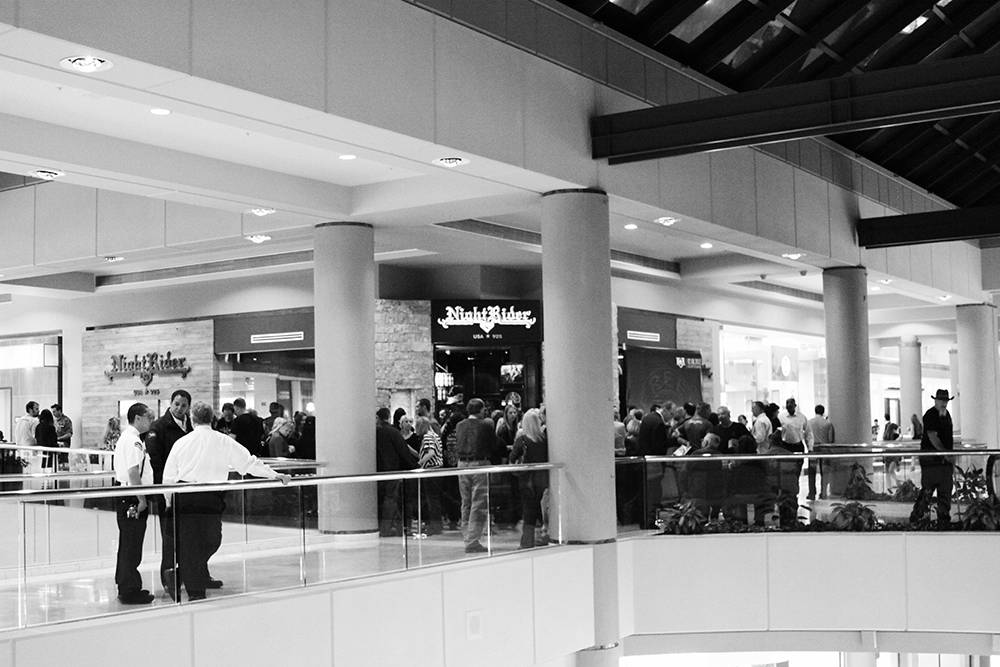 A Crowd Gathers for the NightRider Jewelry Grand Opening Party Scottsdale Fashion Square