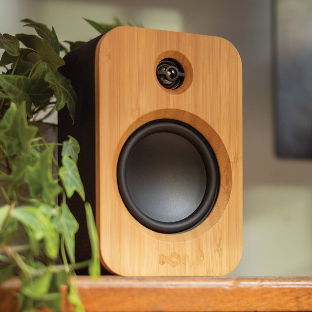 House of Marley Get Together Duo, Powerful Bookshelf Speakers with Wireless  Bluetooth Connectivity and Sustainable Materials