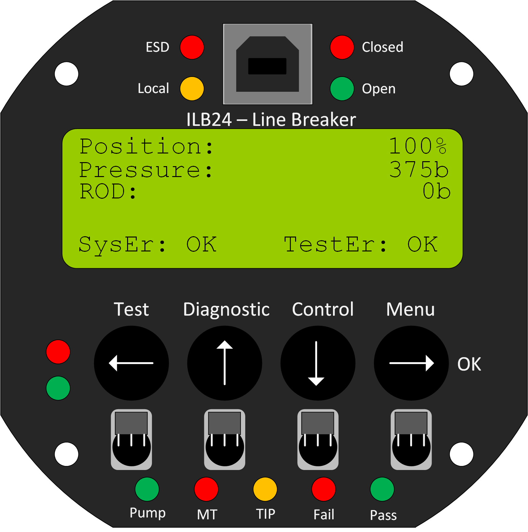 Local user interface of the ILB24-AF