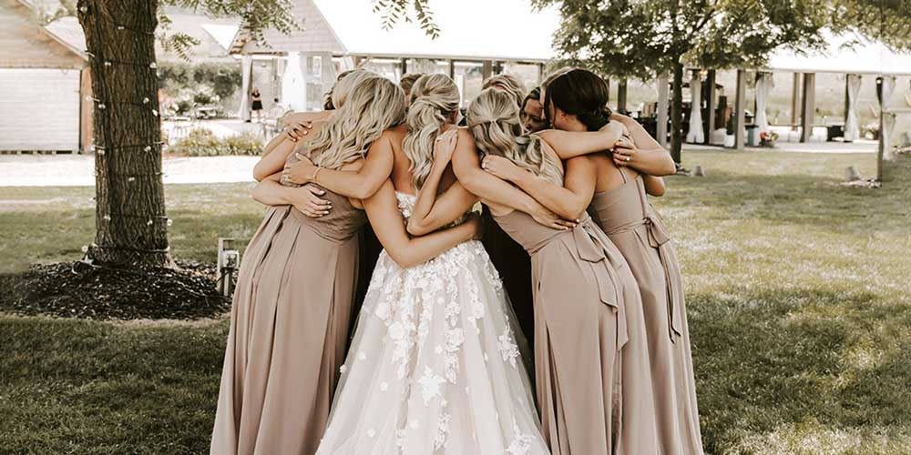Latte Boho Bridesmaid Dresses Kennedy Blue