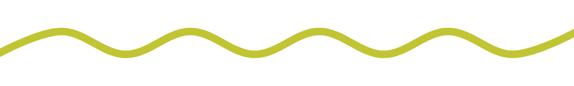 Wavy green line on a white background.