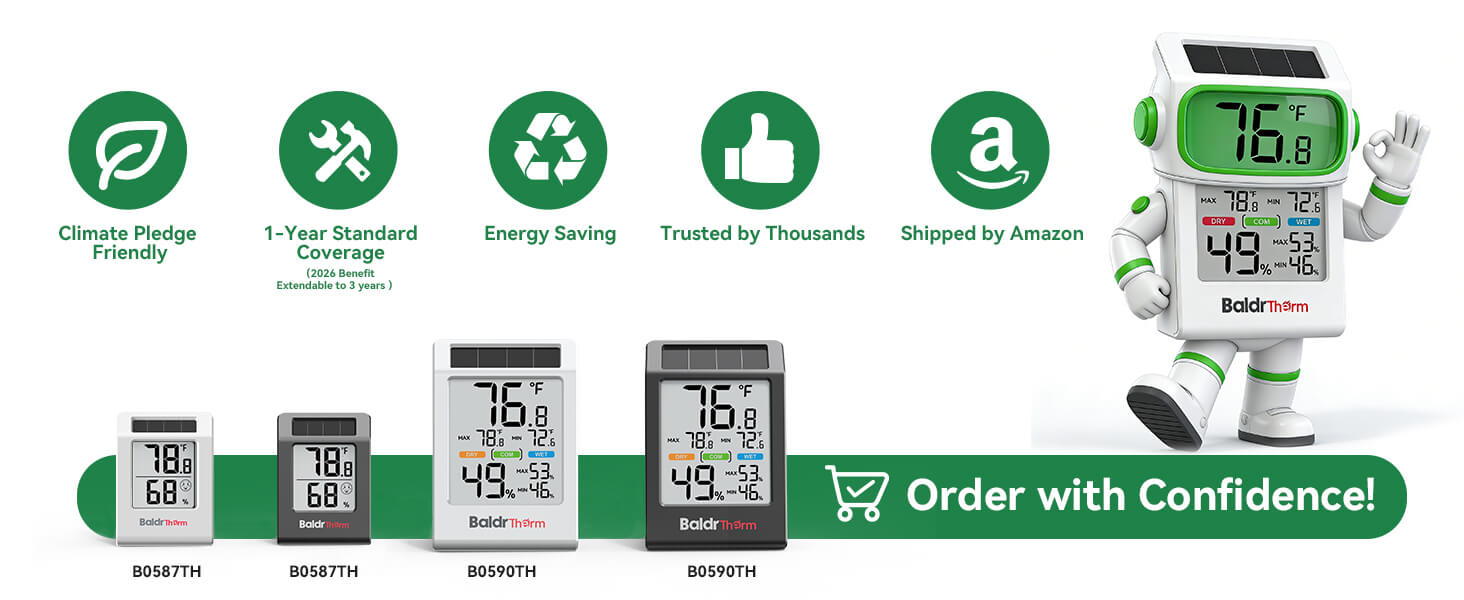 Promotional image featuring digital devices and a mascot encouraging confident ordering.