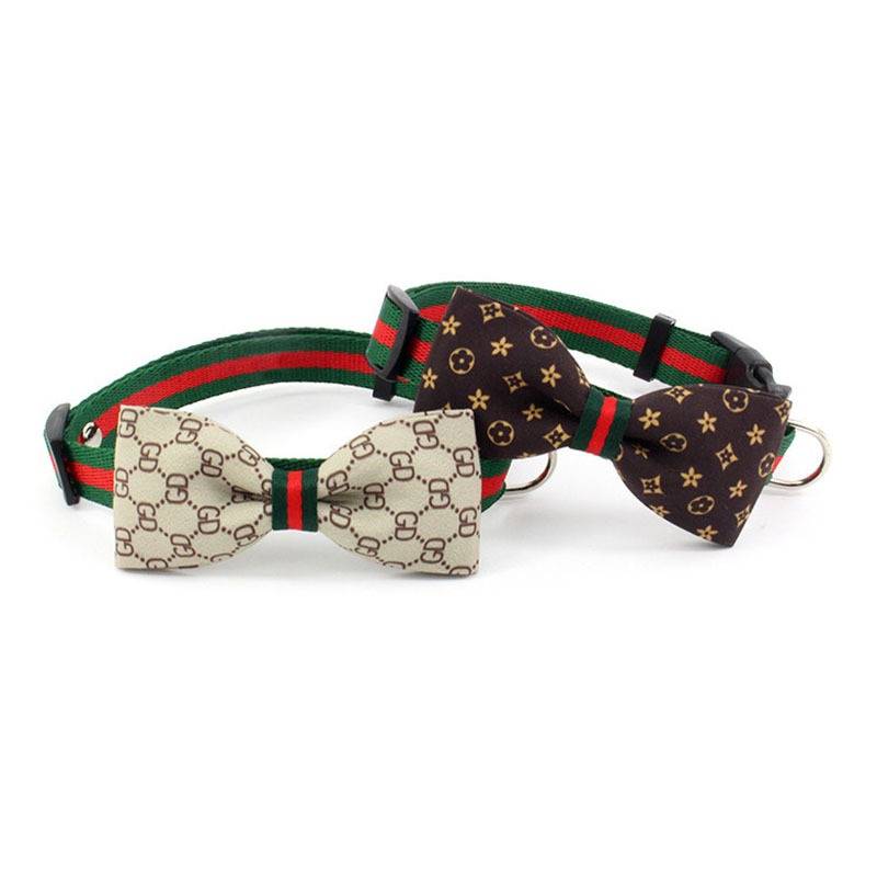 Pawcci Bow Tie Dog Collar \u0026 Leash Set 