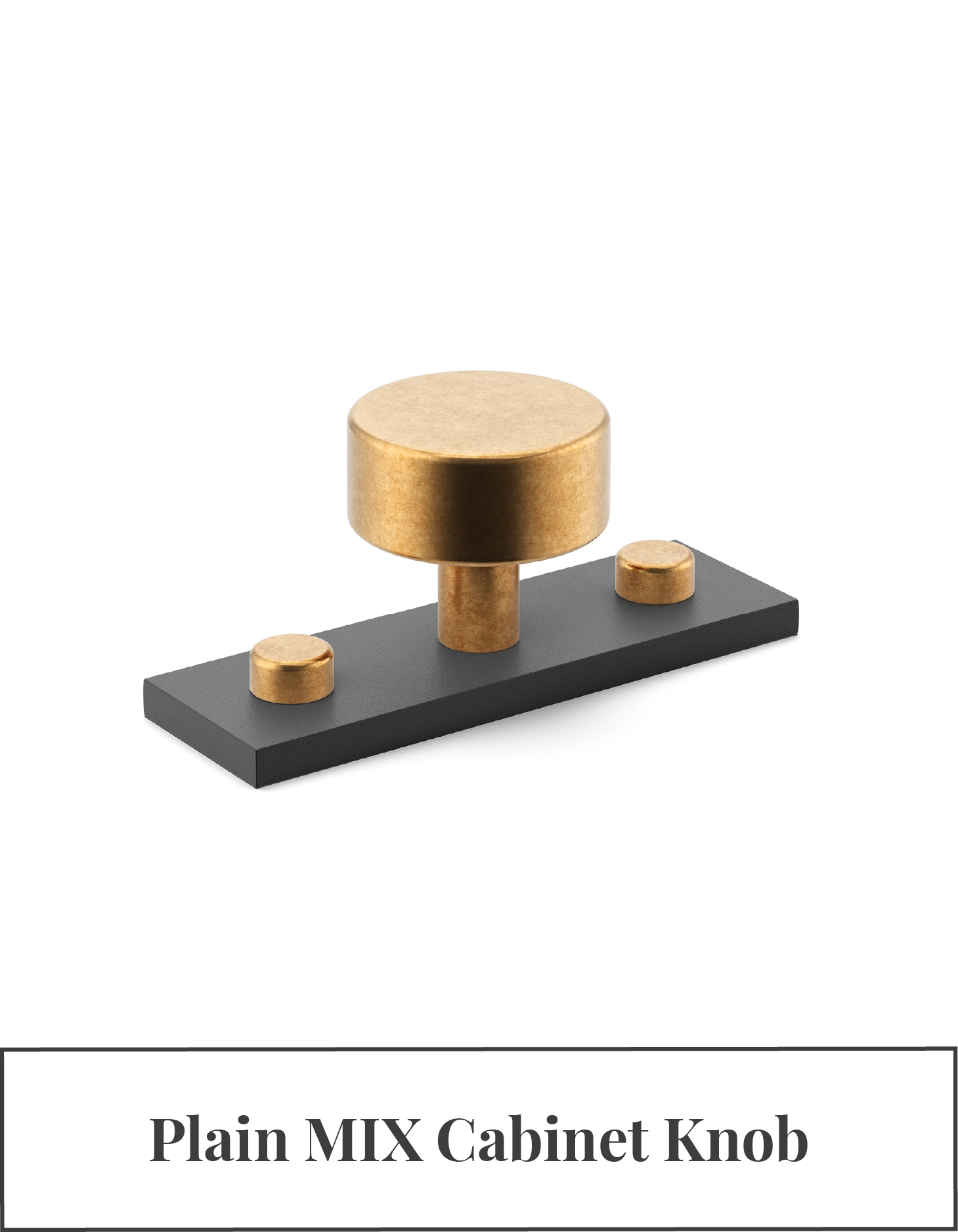 Plain MIX Cabinet Knob with Backplate