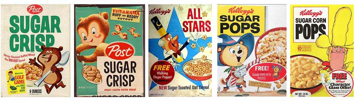 Vintage cereal boxes