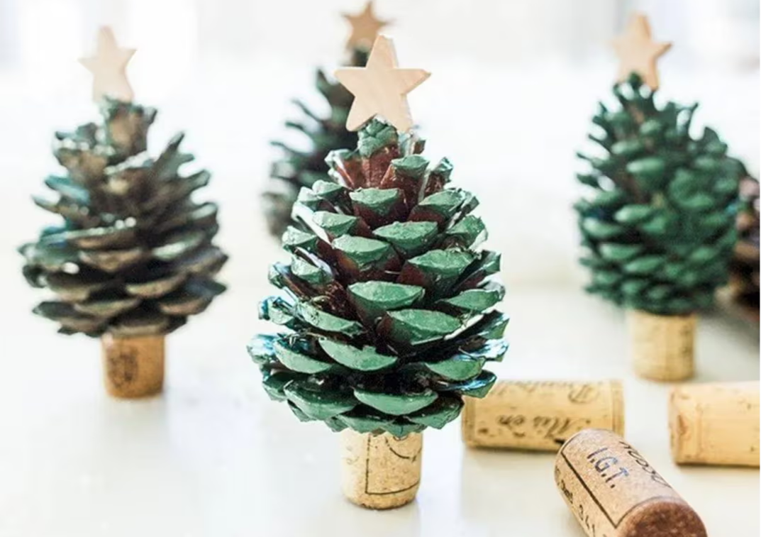 Christmas pine cone trees