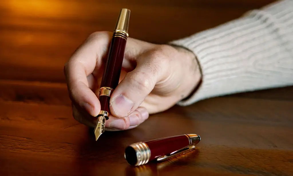 Man holding a pen