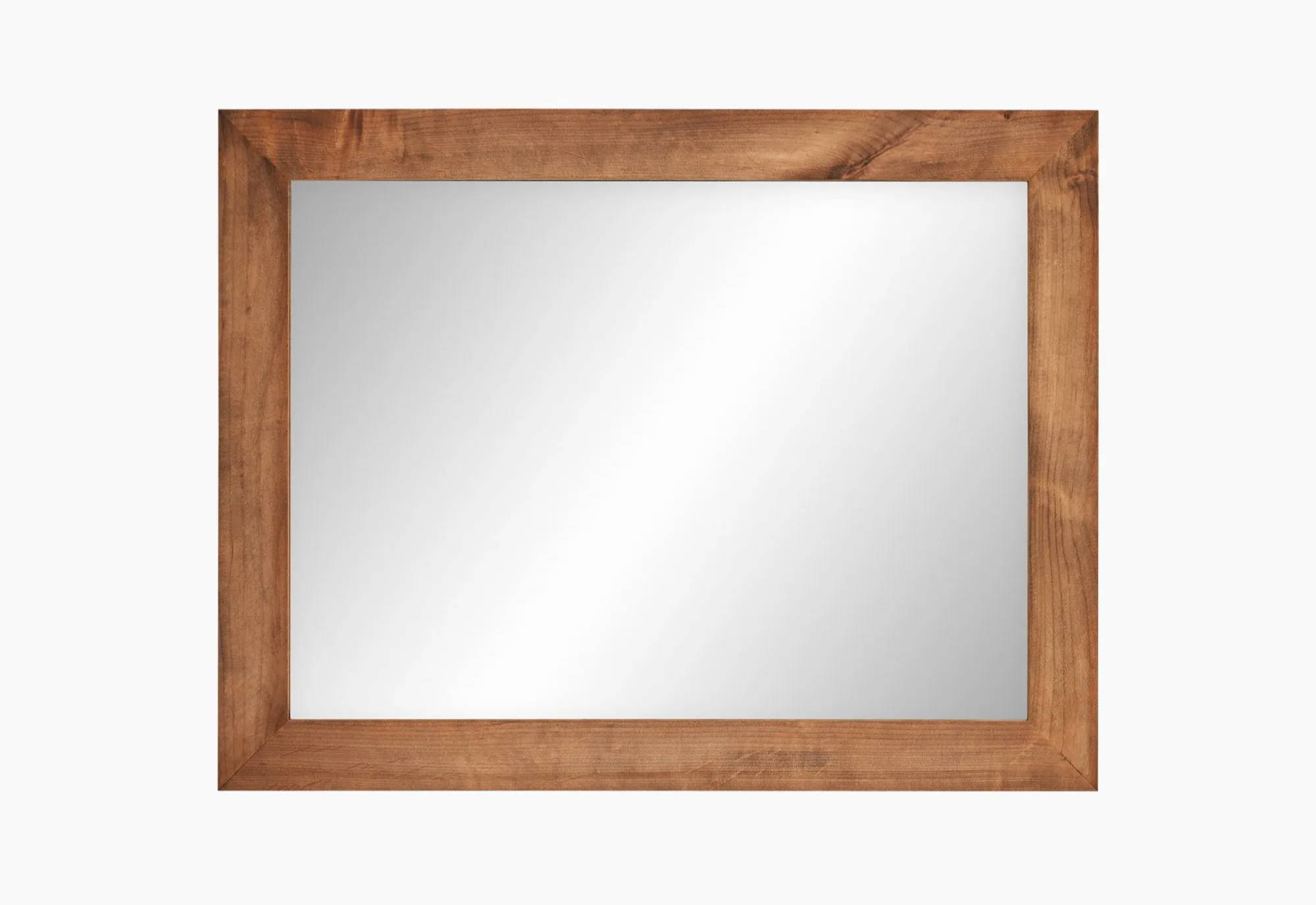 wide vanity mirror with wood frame