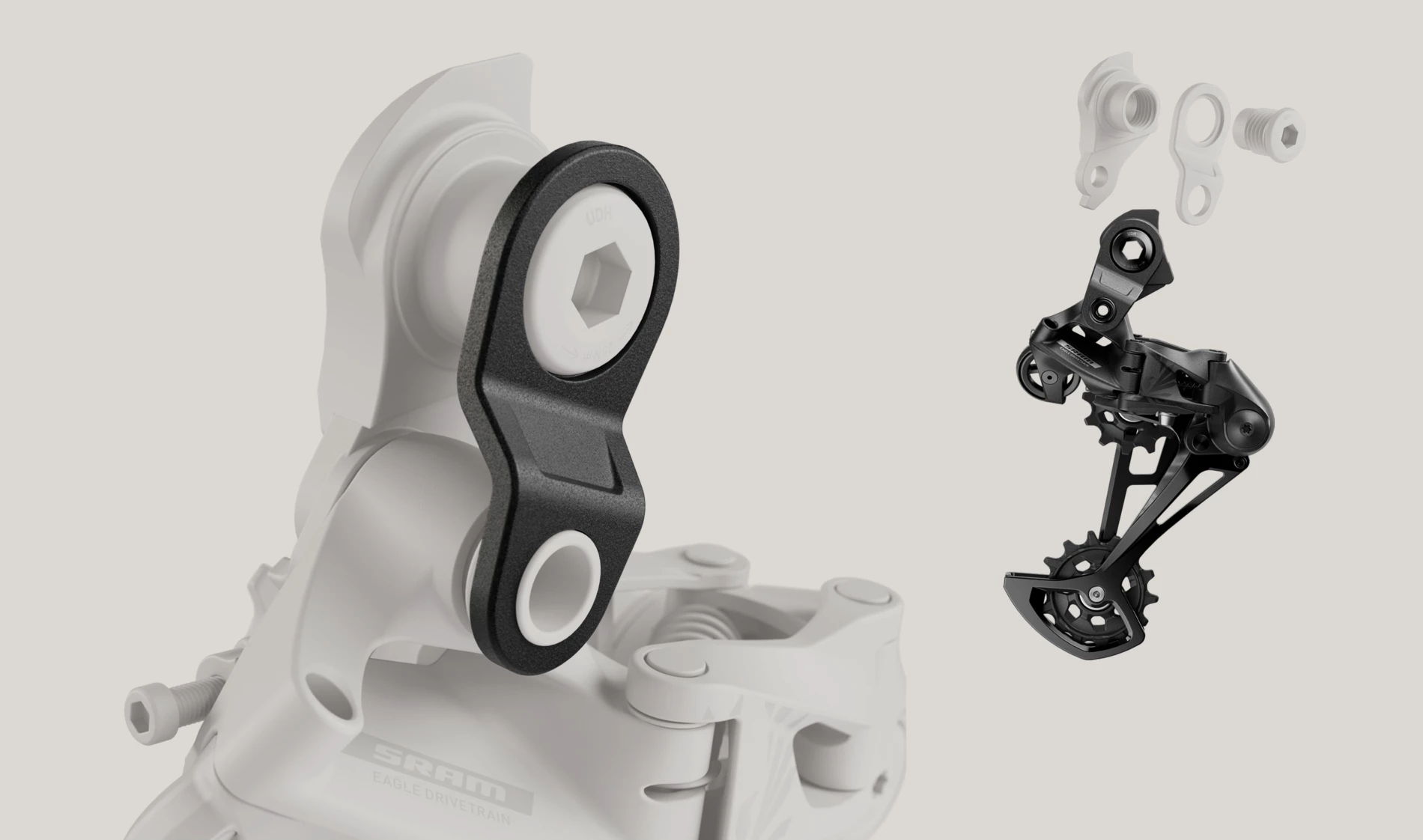 Mechanical components in a neutral background showcasing design and functionality.