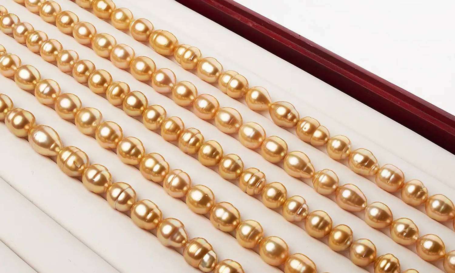 Rows of Baroque Golden South Sea Pearls