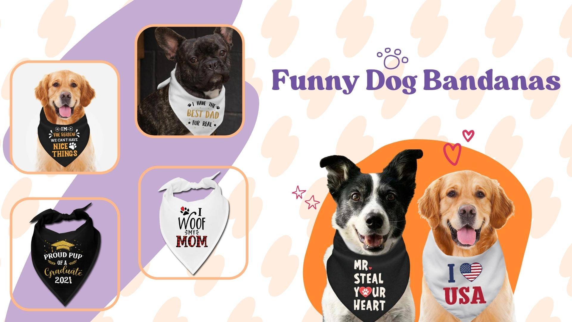 funny dog bandanas