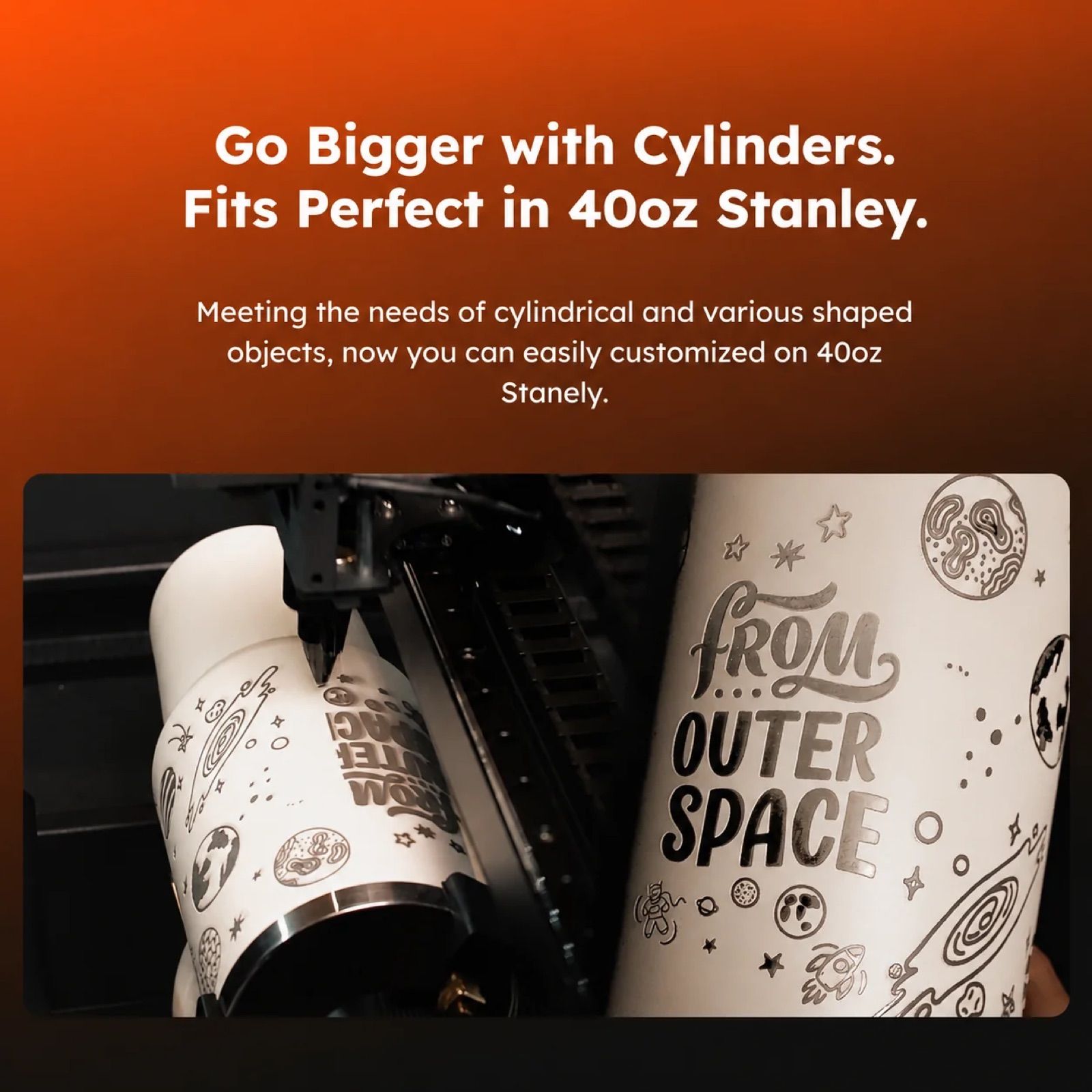Go Bigger with Cylinders. Fits Perfect in 40oz Stanley.
