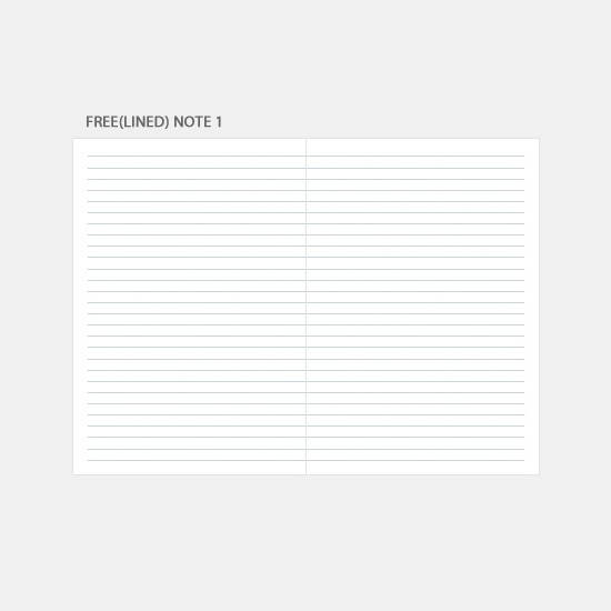 Free(lined) note - 3AL 2020 Brighten day dated weekly diary planner