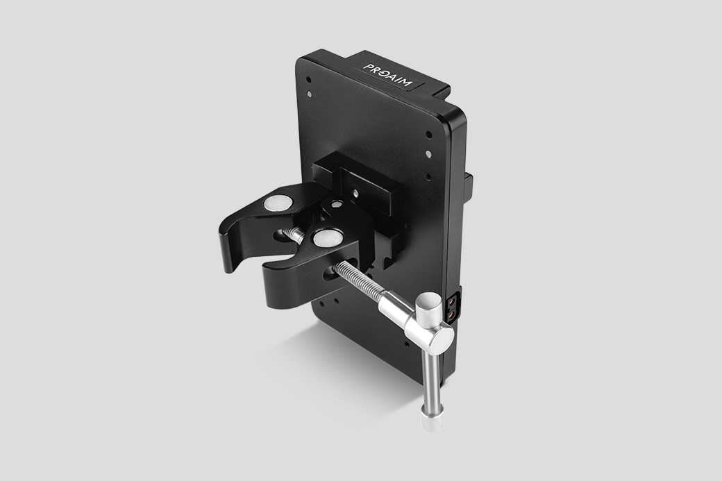 Proaim V-Mount Battery Adapter Plate with Jaw clamp