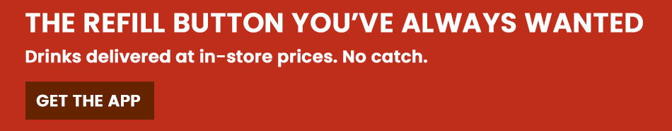 Promotional banner for a drink delivery app with call to action.
