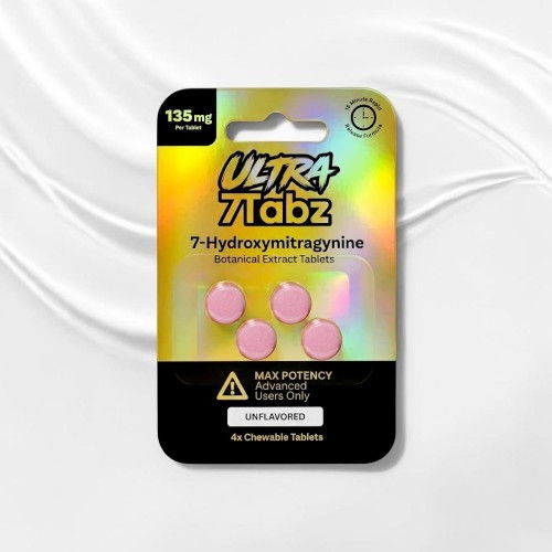 Pink tablet packaging for Ultra Tabz dietary supplement.