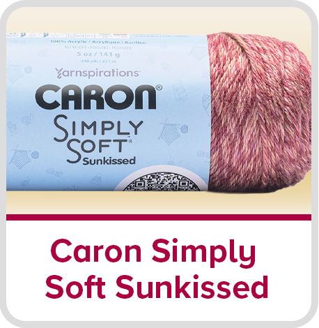 Caron Simply Soft Sunkissed yarn in pink color.