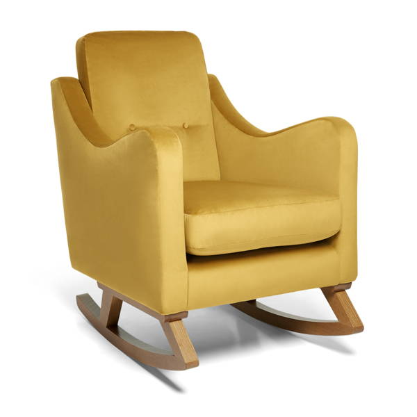 Bowdon Nursing Chair - Mustard Velvet