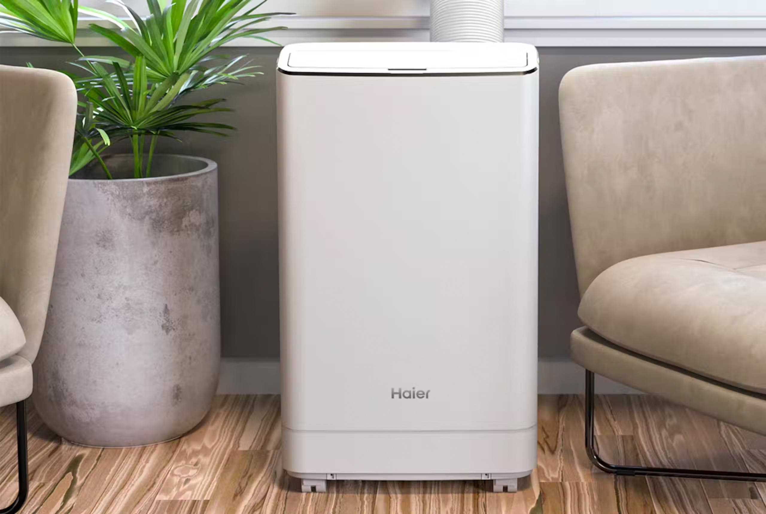 Room with a portable air conditioner