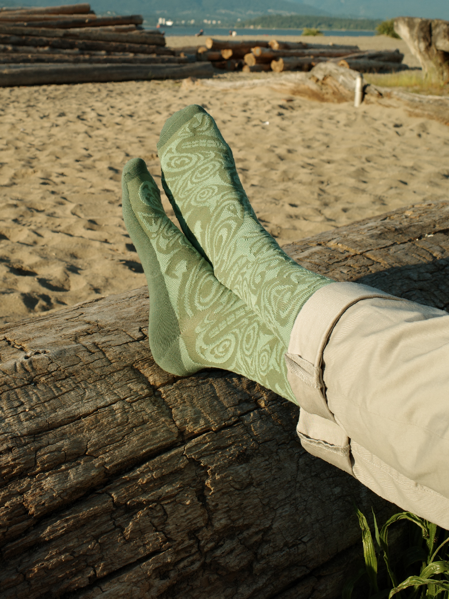 Urban Wolf Art Socks by Maynard Johnny Jr.