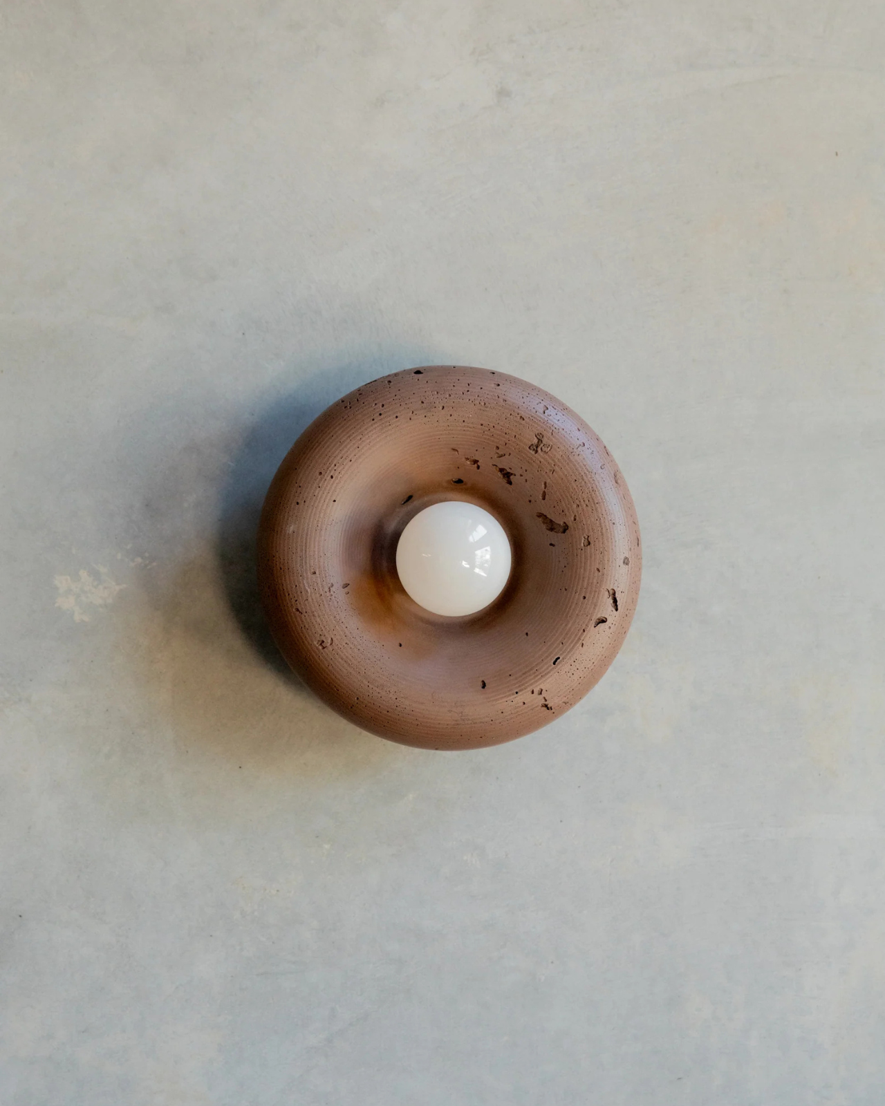 Rounded Disc Concrete Wall Light-Lighting Collective