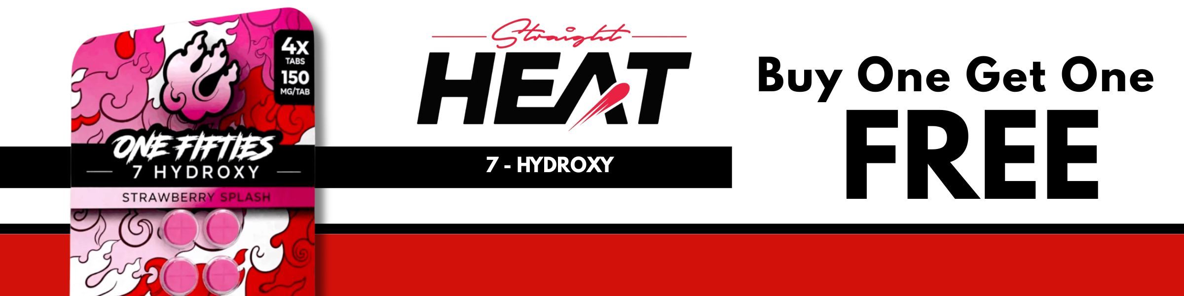 Promotional banner for HEAT, Buy One Get One Free offer.